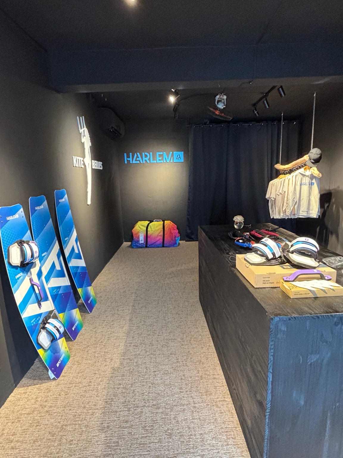 Kite gear and apparel selection at Kitebelles shop