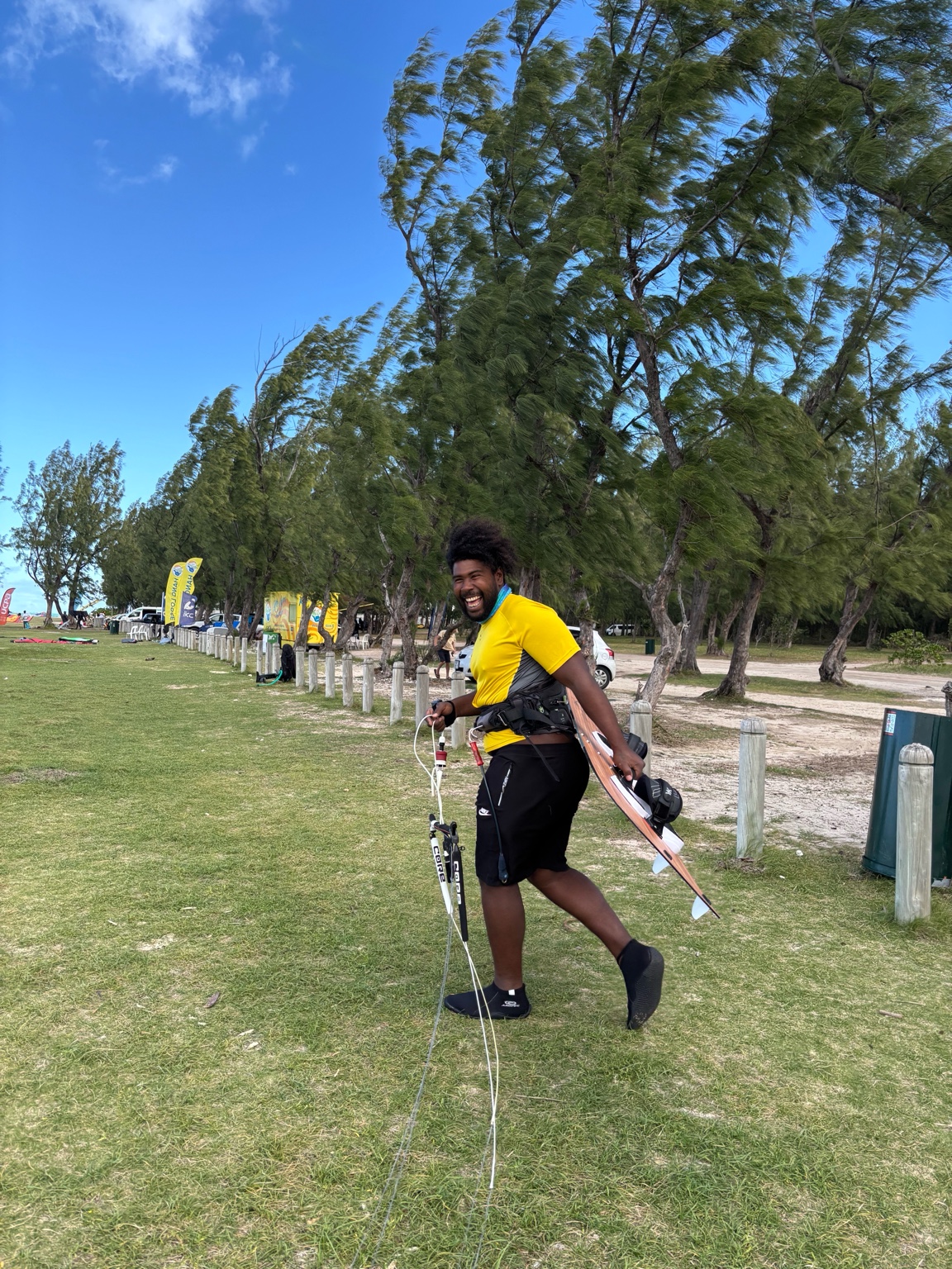 Kite session with Le Morne mountain backdrop