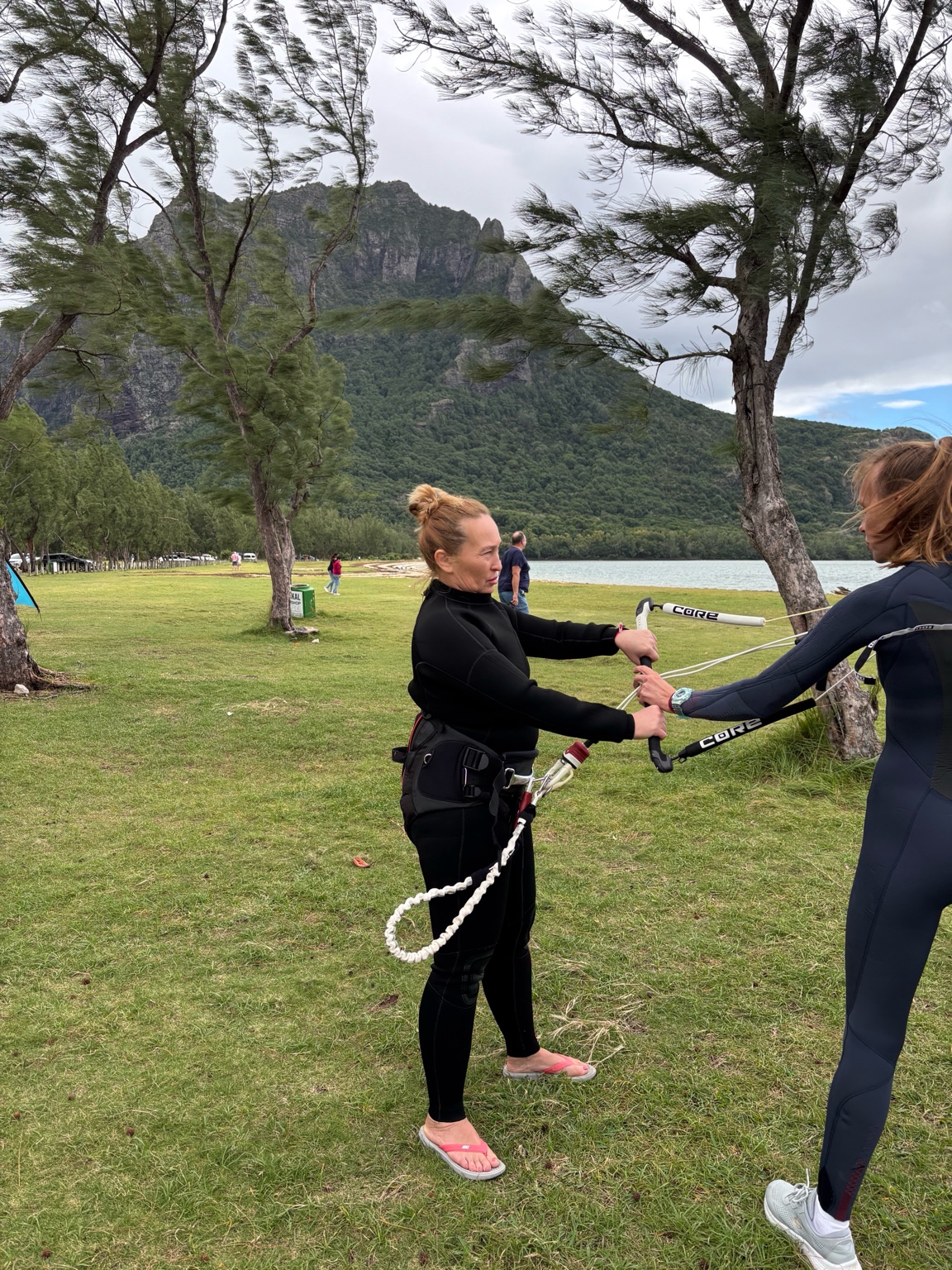 Le Morne kite spot session, Kiteschool Kitebelles